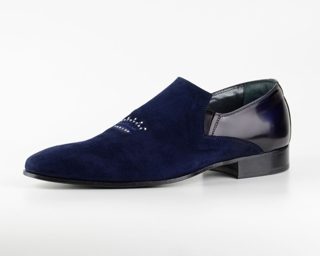 SCARPA UOMO CERIMONIA VERNICE BLU